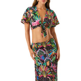 Maglia donna crop con nodo maya dream
