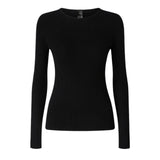 Maglia donna a costine con pizzo