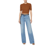 Top donna in maglia con dettagli gioiello