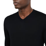 Maglia uomo 100% lana scollo a V
