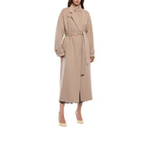 Cappotto donna in panno doppio di misto lana con cintura