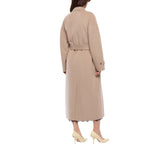 Cappotto donna in panno doppio di misto lana con cintura