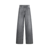 Jeans donna baggy con borchie