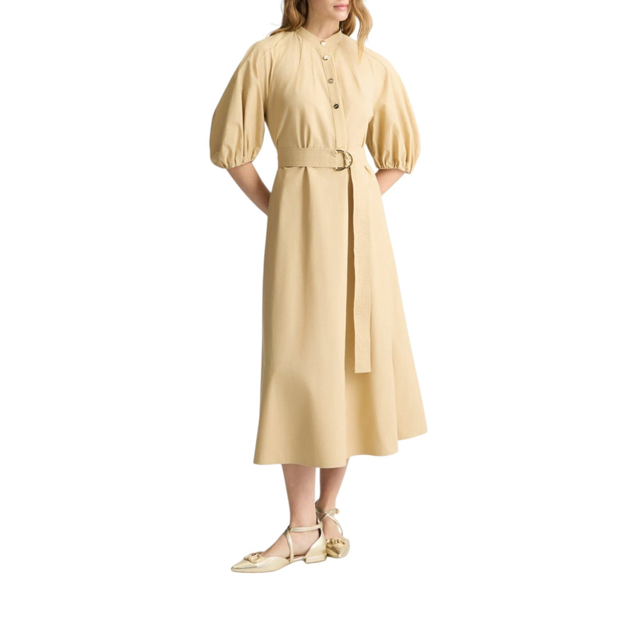 Abito donna in cotone con cintura