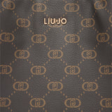 Borsa donna tote con placca logo