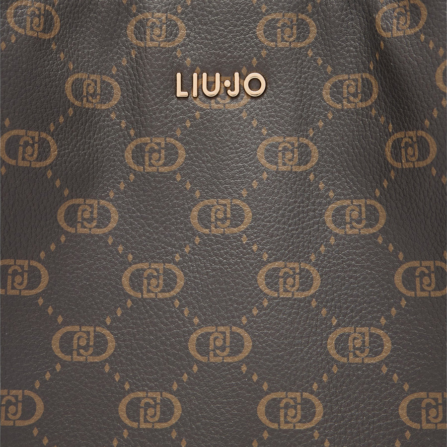 Borsa donna tote con placca logo