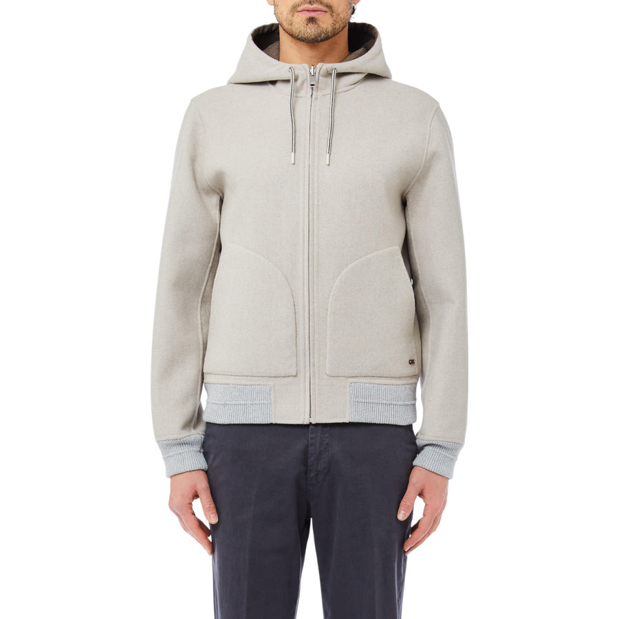 Giubbotto uomo reversibile con cappuccio