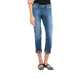 Jeans donna skinny con risvolto