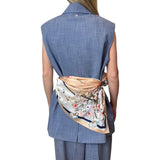 gilet donna  con cintura foulard