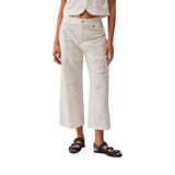 Pantaloni donna in mussola ricamati