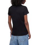 T-shirt donna con stampa e strass