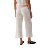 Pantaloni donna in mussola ricamati