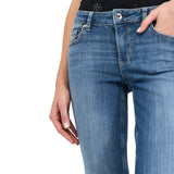 Jeans donna skinny con risvolto