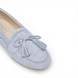 Mocassini donna in suede con nappine