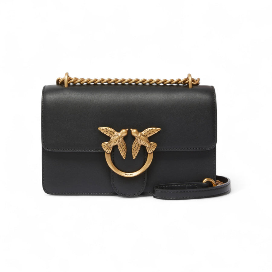 Borsa a tracolla piccola Love Bag in pelle liscia