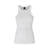 Canotta donna con strass e borchie