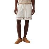 Bermuda uomo in lino con ricami
