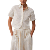 Camicia donna con ricami e paillettes