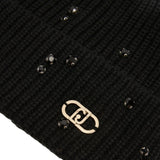 Berretto  donna con strass e perle