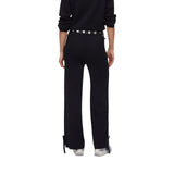 Pantaloni donna in maglia con perline