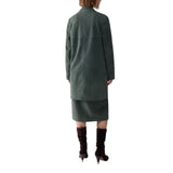 Giacca donna lunga in suede