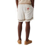 Bermuda uomo in lino con ricami