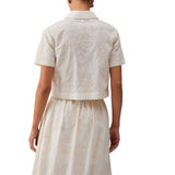 Camicia donna con ricami e paillettes