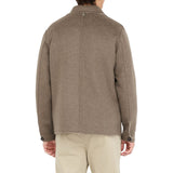 Giacca uomo overshirt reversibile in lana