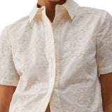 Camicia donna con ricami e paillettes