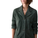 Giacca donna lunga in suede