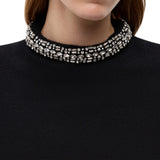 Maglia donna in misto lana con collo gioiello