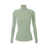 Dolcevita donna in maglia con ricami à jour
