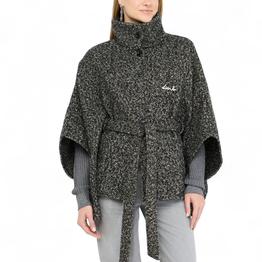 Poncho donna con cintura