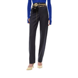 Pantaloni donna a sigaretta in misto lana stretch