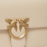 Borsa a tracolla media Love Bag in pelle liscia