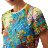 T-shirt donna in raso stampato