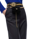 Pantaloni donna a sigaretta in misto lana stretch