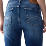 Jeans donna a zampa con strass
