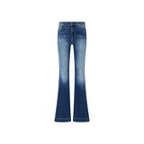 Jeans donna a zampa con strass