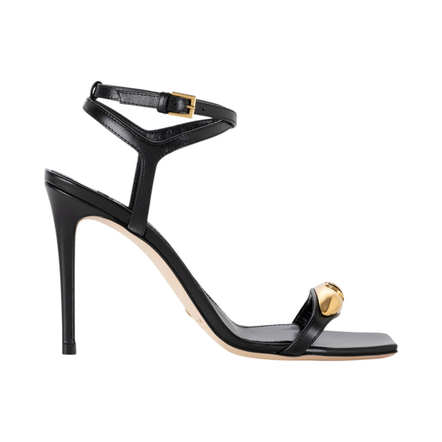Sandalo donna  in nappa con placca