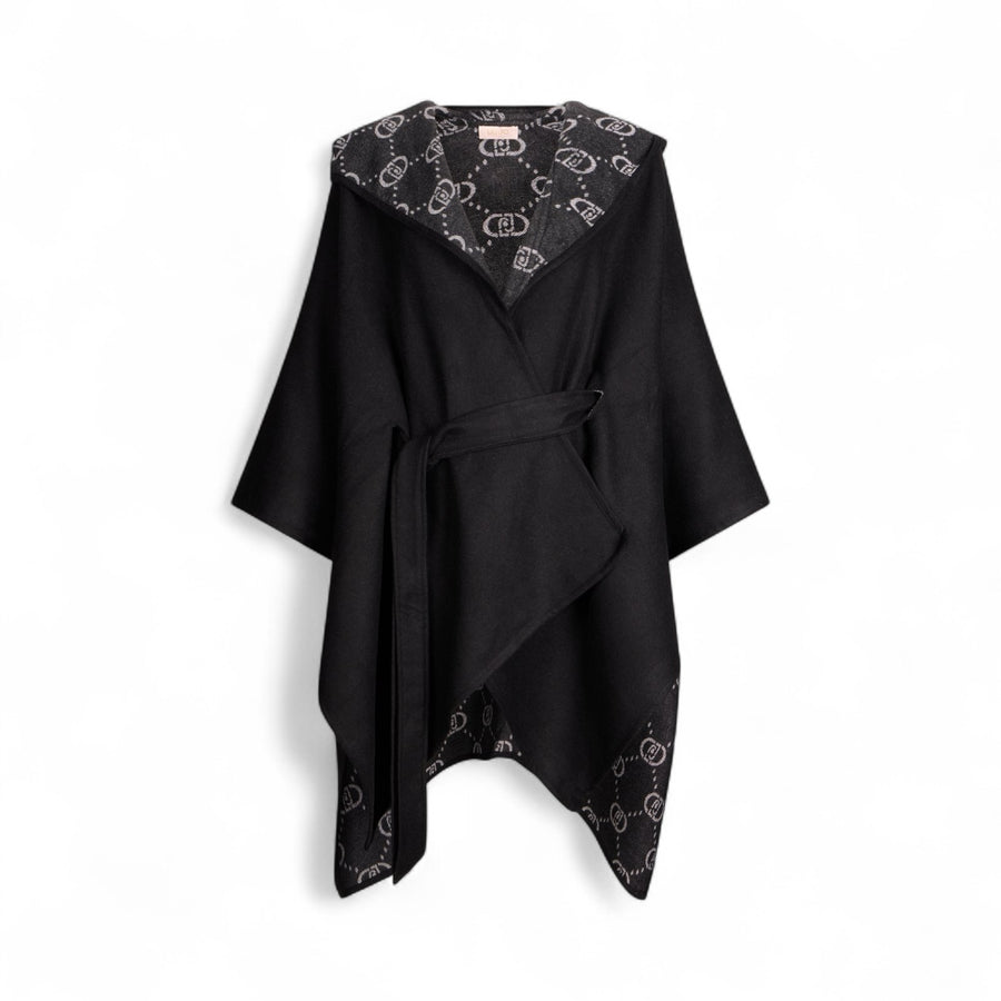 Poncho donna con cappuccio