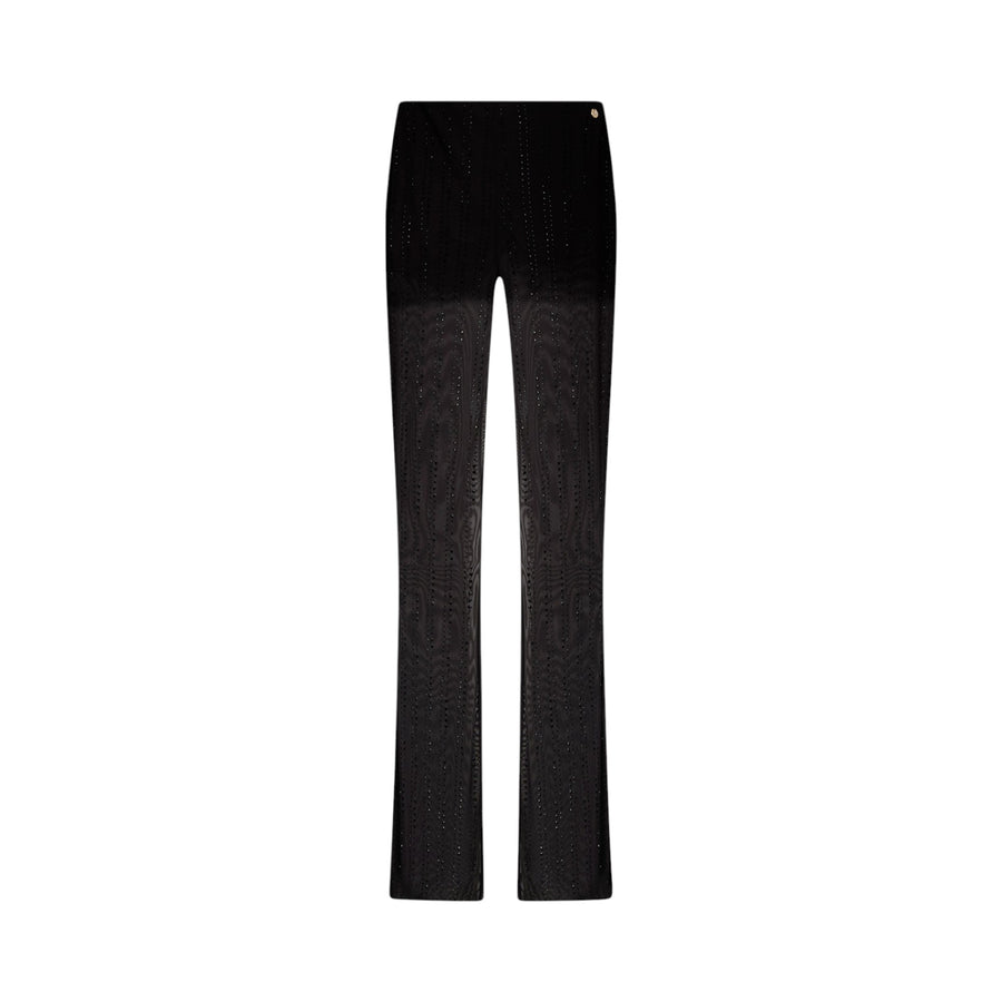 Pantaloni donna in tulle con strass