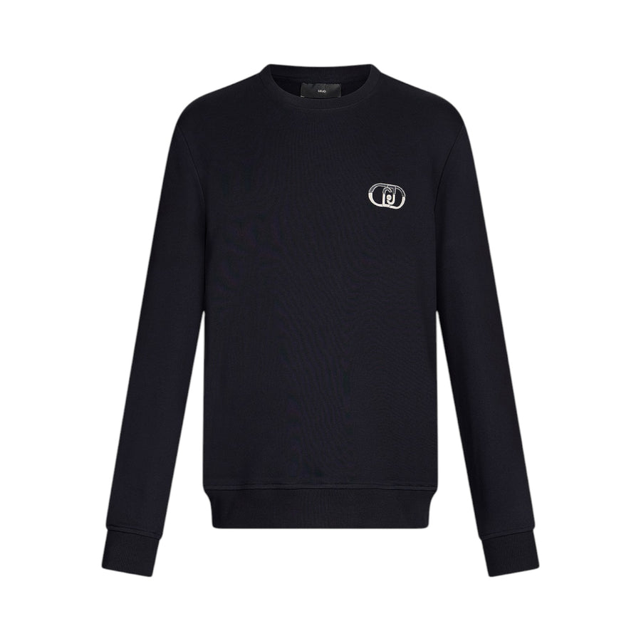Felpa uomo blu con logo