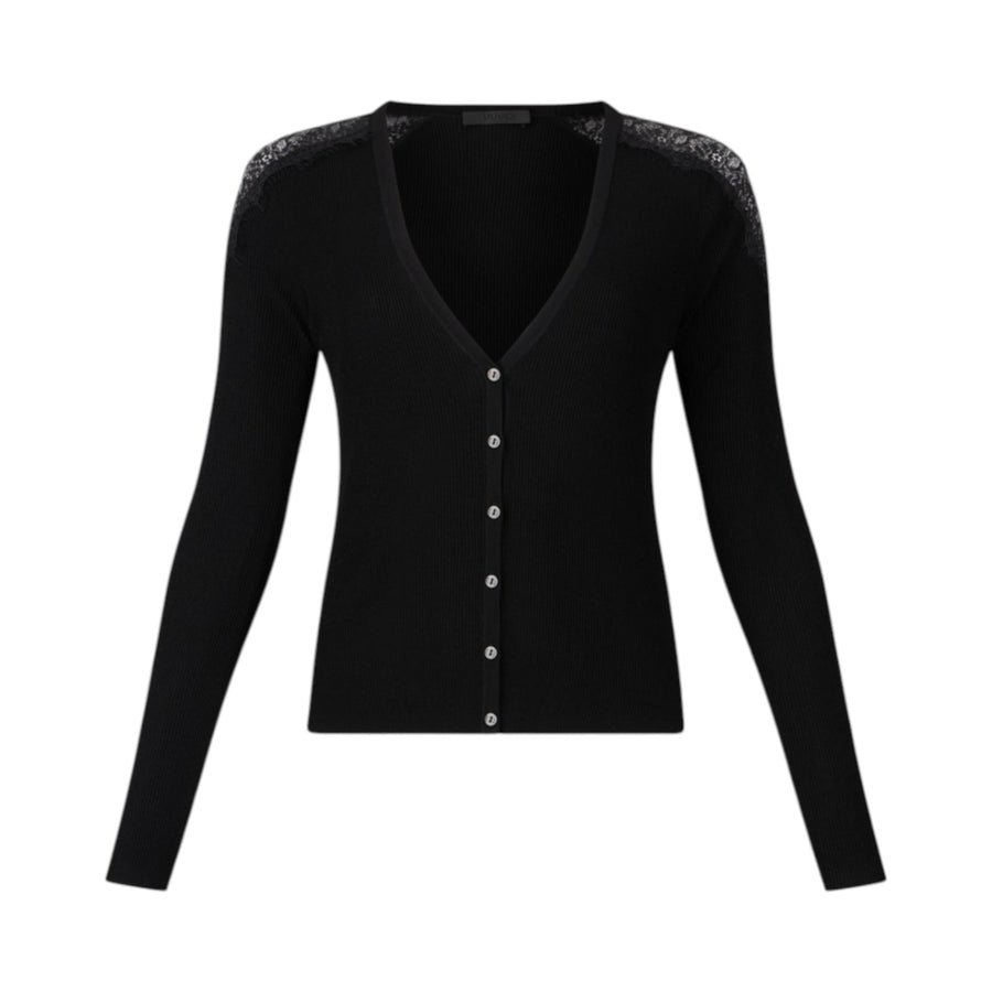 Cardigan donna con pizzo