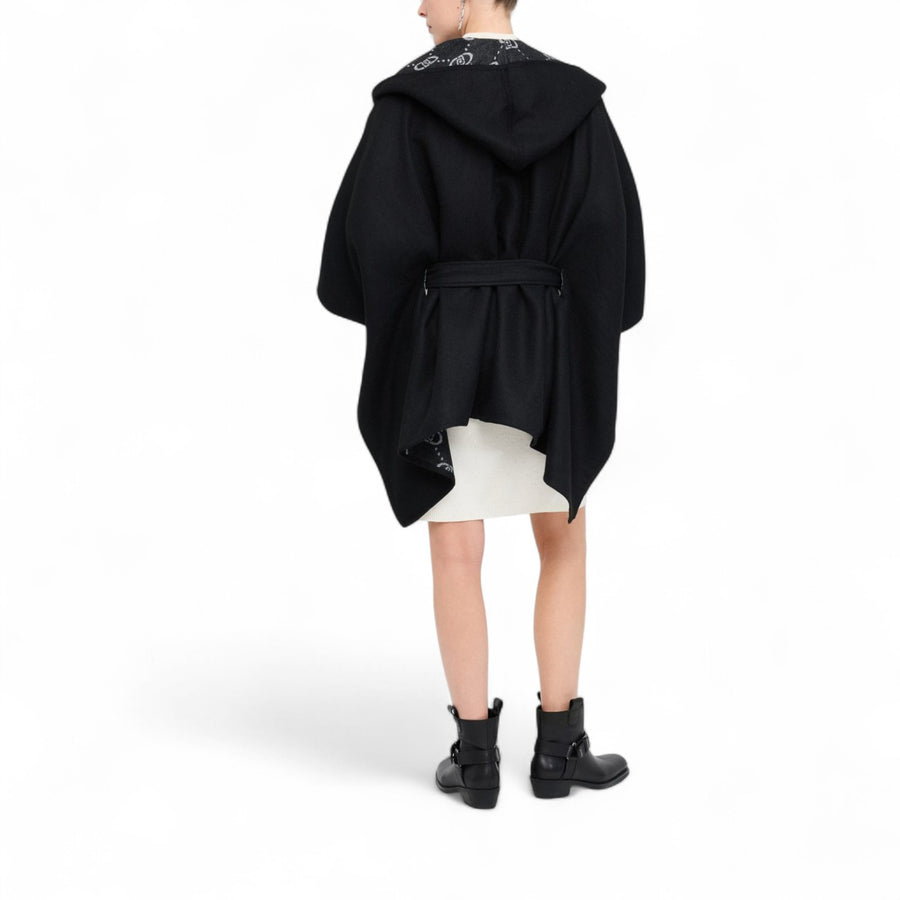 Poncho donna con cappuccio
