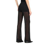 Pantaloni donna in tulle con strass