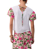 T-shirt donna con volants