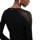 Cardigan donna con pizzo