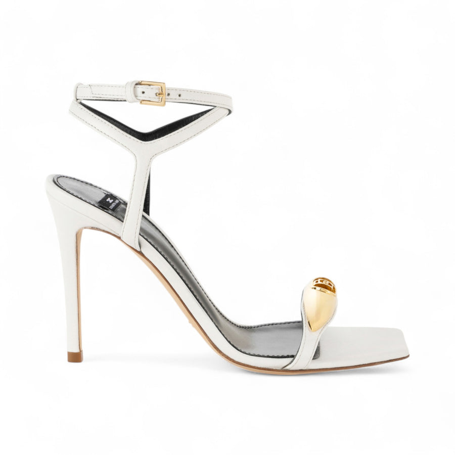 Sandalo donna  in nappa con placca