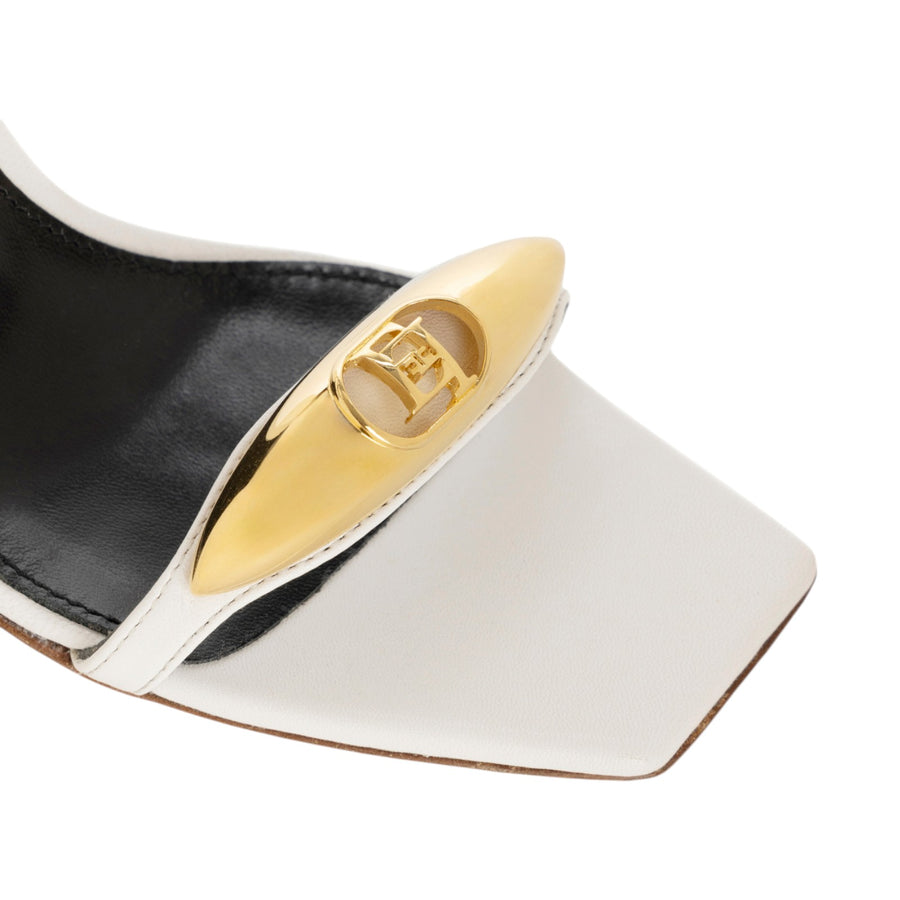 Sandalo donna  in nappa con placca